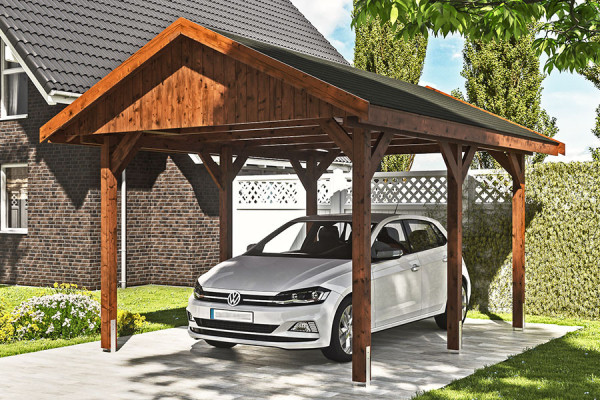 Photo n°1 du Carport Bois WALLGAU Autoporté