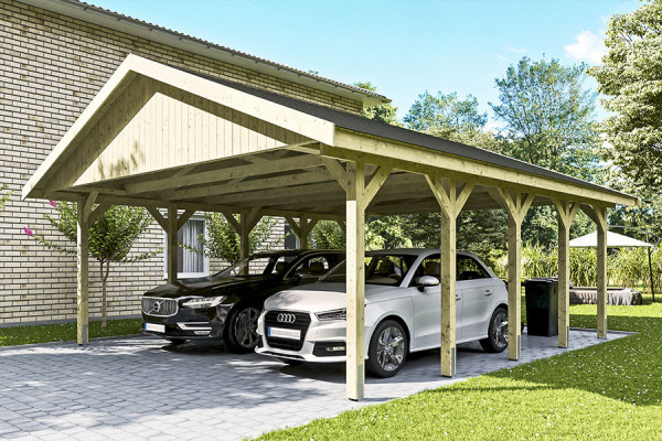 Photo #6 of the WALLGAU XL Freestanding Wooden Carport