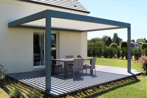 Photo n°1 of the EOLUX Lean-To Bioclimatic Pergola