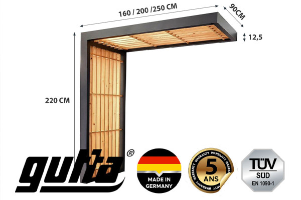 Schéma de l'Auvent de Porte d'Entrée BS TIMBER-LINE