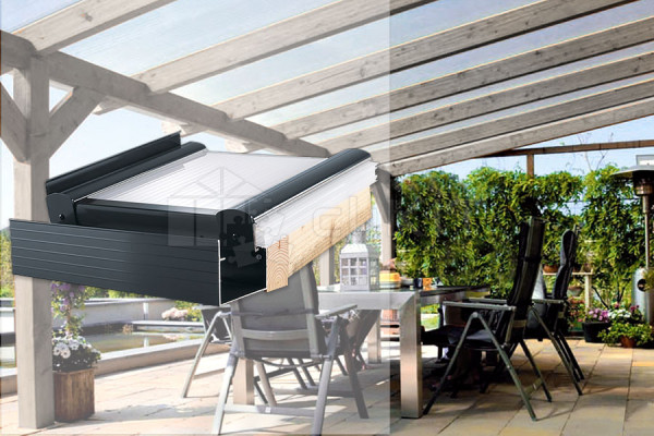 Photo no. 2 of the PERGOLUX PREMIUM Roof Cover Kit