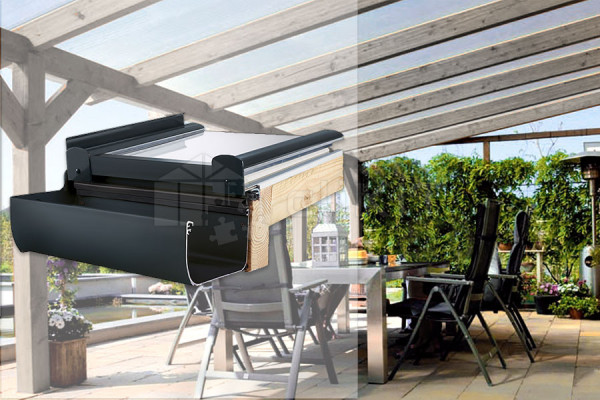 Photo no. 2 of the PERGOLUX PREMIUM GLASS Roofing Cover Kit