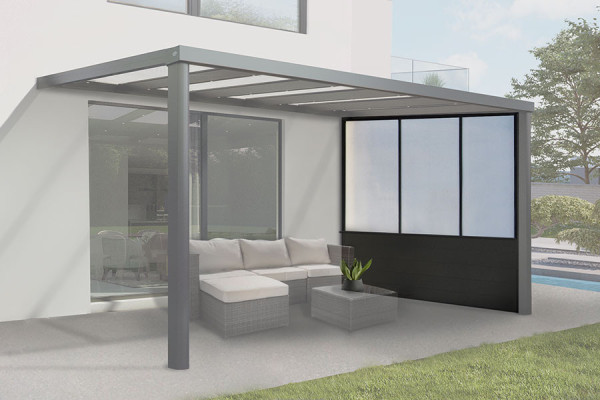 Photo n°1 of the Mixed Side Panel for Pergola