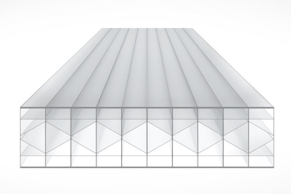 Diagram of the 32mm TOP-X6 Clear Polycarbonate Panel