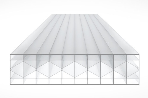 Schéma de la Plaque Polycarbonate 32mm TOP-X6 Opal