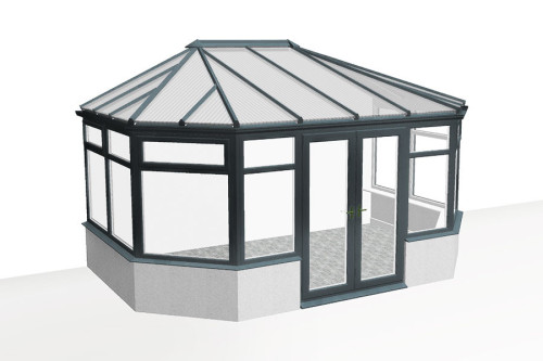 Photo n°1 of the GREENWICH V1 Veranda On Low Wall