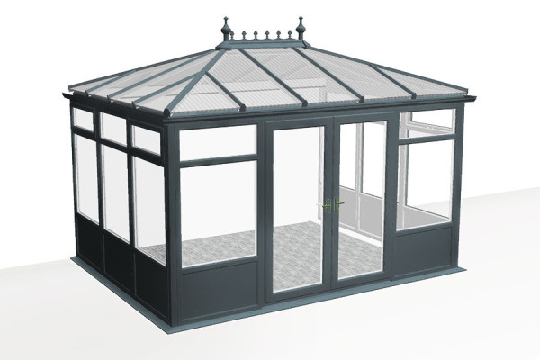 Photo n°1 de la Véranda NOTTINGHAM V3 Soubassement plein