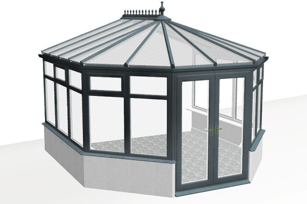 Photo n°1 of the OXFORD V1 Conservatory on Low Wall