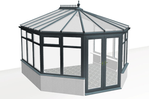 Photo n°1 of the OXFORD V1 Conservatory on Low Wall