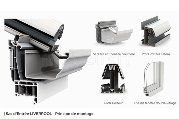 Assembly Principle of the LIVERPOOL V4 Entry Airlock Glazing without Transom
