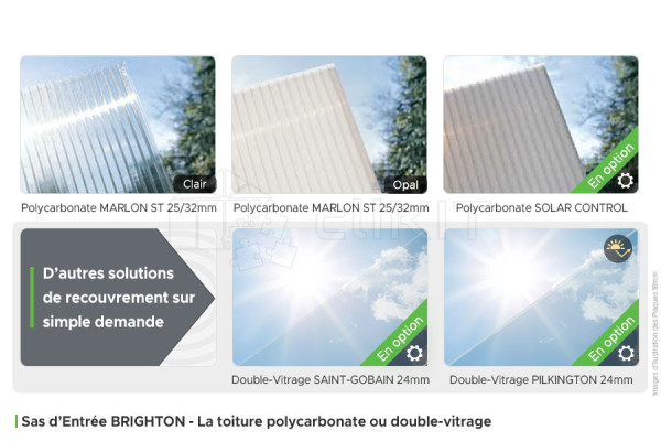 Roof of the BRIGHTON V4 Entrance Porch Windows without Transom